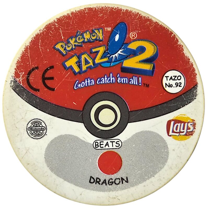 Tazo 2, #92 (#148 Dragonair), English version, 2001