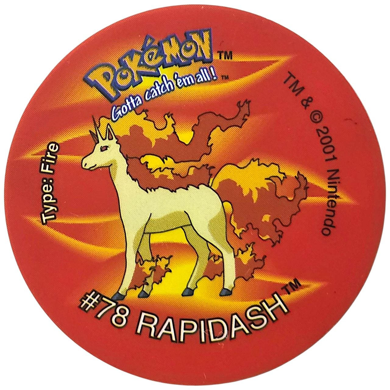 Tazo 2, #66 (#78 Rapidash), English version, 2001