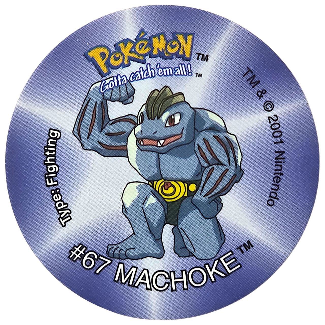 Tazo 2, #63 (#67 Machoke), English version, 2001