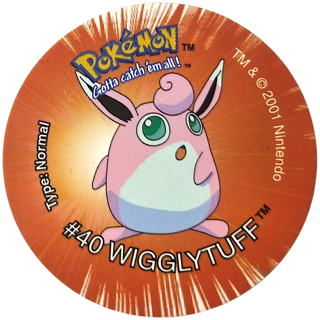 Tazo 2, #61 (#40 Wigglytuff), English version, 2001