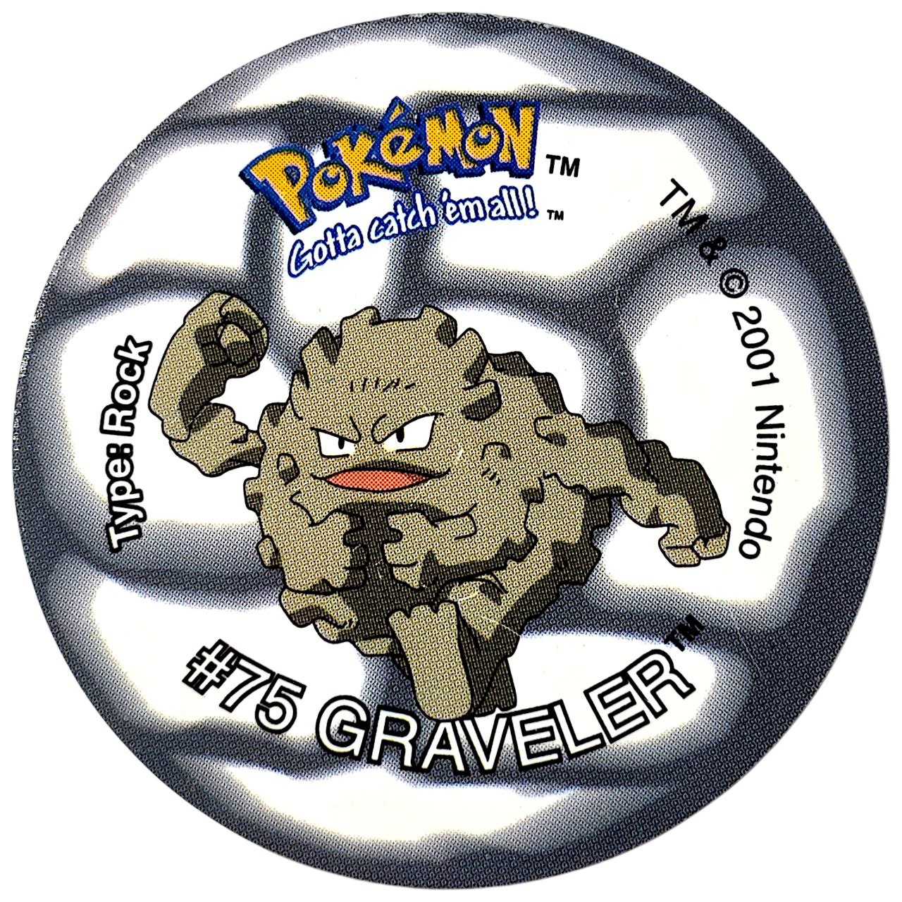 Tazo 2, #97 (#75 Graveler), English version, 2001