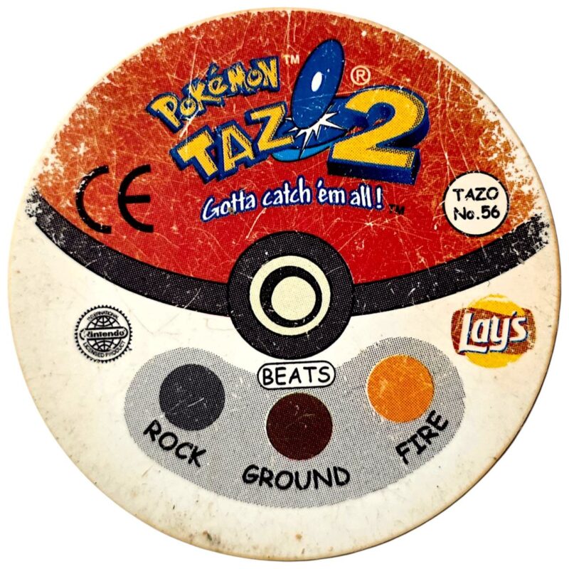 Tazo 2, #56 (#08 Wartortle), English version, 2001