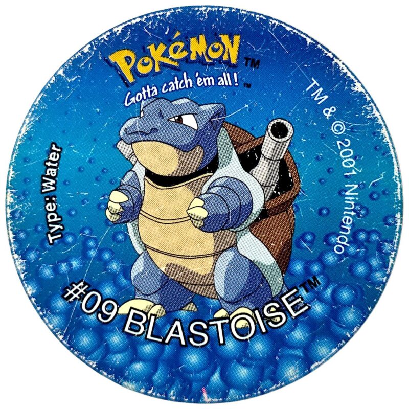 Tazo 2, #57 (#09 Blastoise), English version, 2001