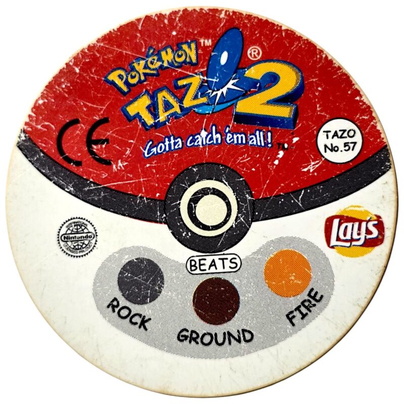 Tazo 2, #57 (#09 Blastoise), English version, 2001