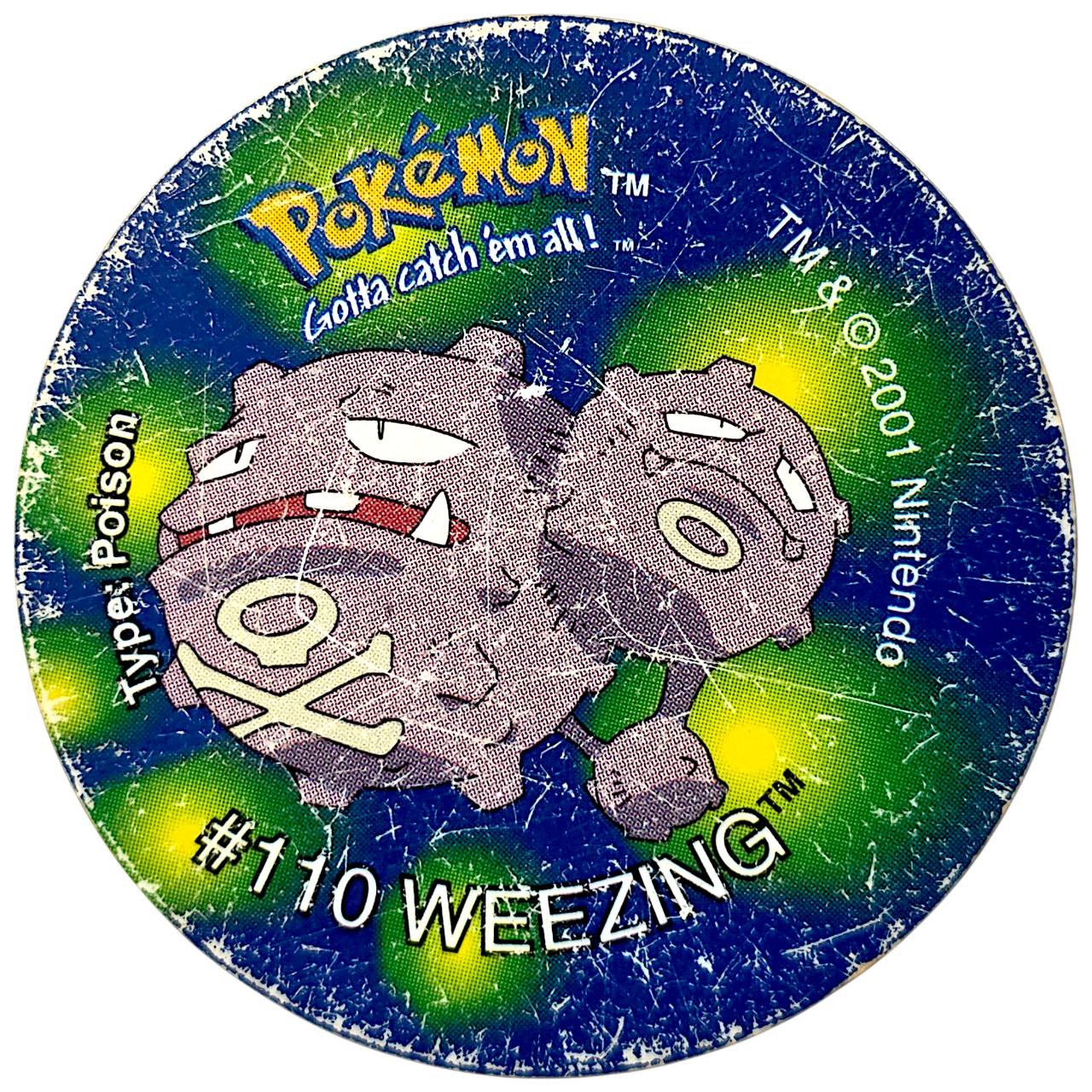 Tazo 2, #101 (#110 Weezing), English version, 2001
