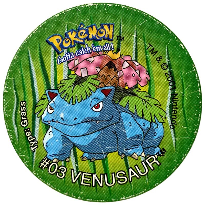 Tazo 2, #53 (#03 Venusaur), English version, 2001