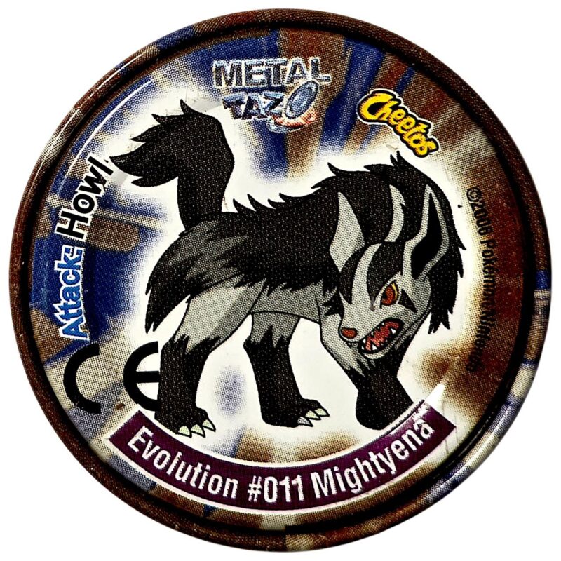 Metal Tazo Pokémon Advanced, #7 (#010 (#261) Poochyena, #011 (#262) Mightyena), Latvia, Lithuania, Estonia, 2006