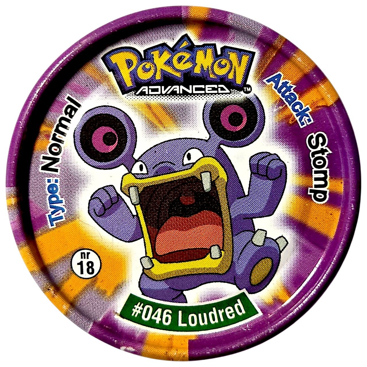 photo_5944964672110922533_y Metal Tazo Pokémon Advanced, #18 (#046 (#294) Loudred, #047 (#295) Exploud), Latvia, Lithuania, Estonia, 2006