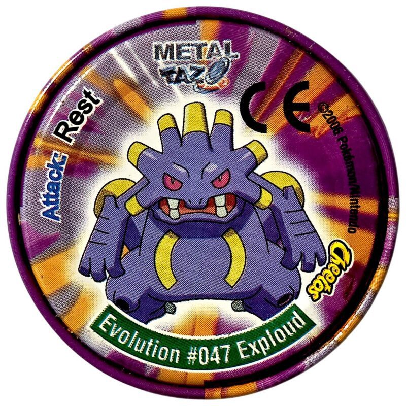 Metal Tazo Pokémon Advanced, #18 (#046 (#294) Loudred, #047 (#295) Exploud), Latvia, Lithuania, Estonia, 2006