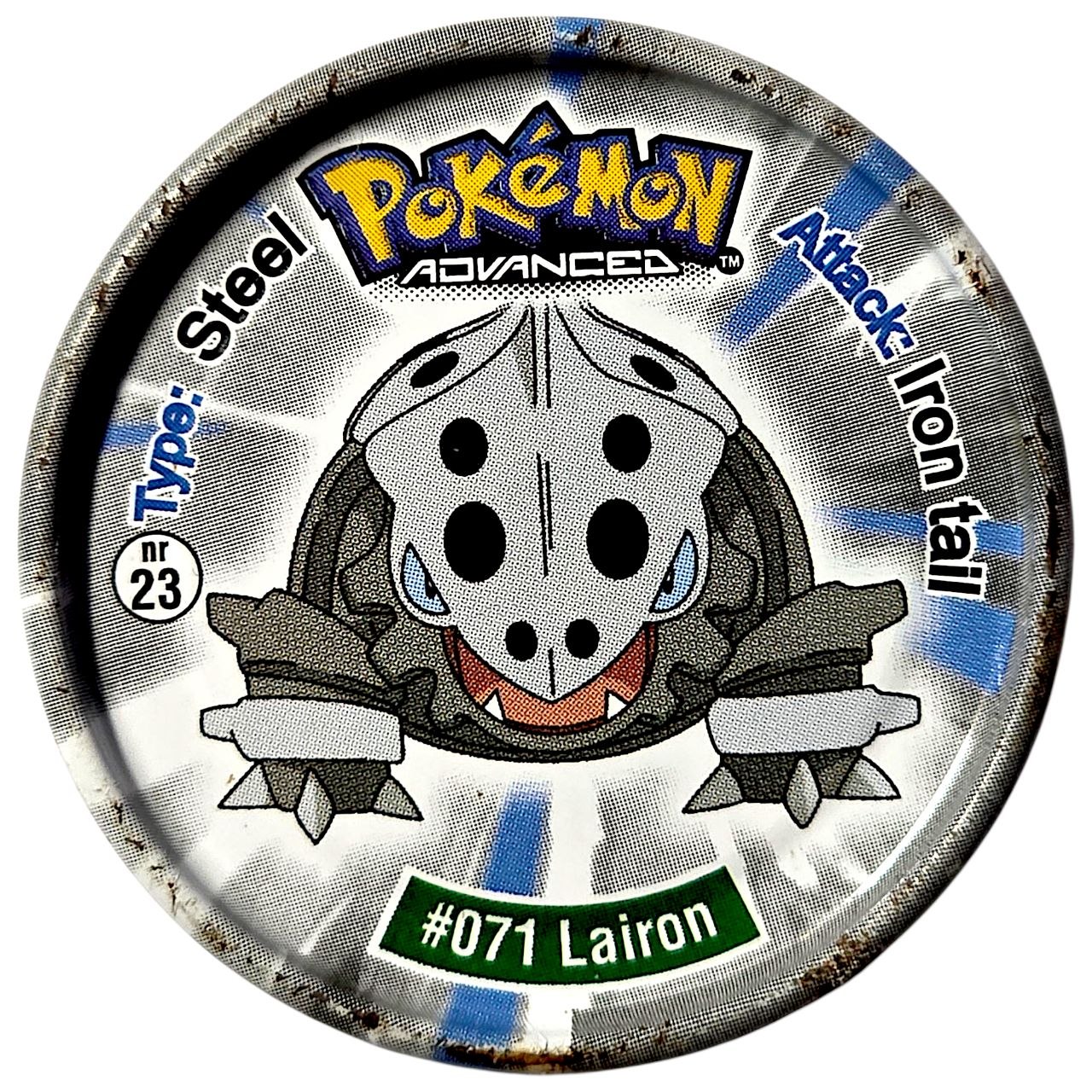 photo_5944964672110922535_y Metal Tazo Pokémon Advanced, #23 (#071 (#305) Lairon, #072 (#306) Aggron), Latvia, Lithuania, Estonia, 2006