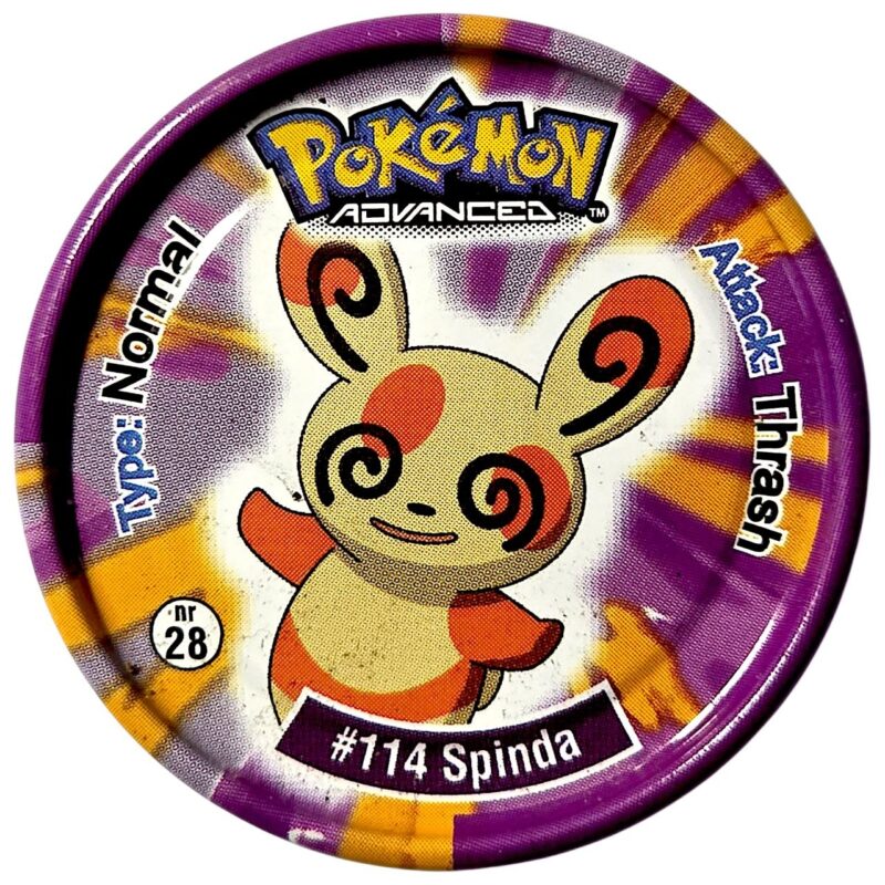 Metal Tazo Pokémon Advanced, #28 (#114 (#327) Spinda), Latvia, Lithuania, Estonia, 2006