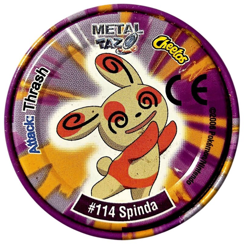 Metal Tazo Pokémon Advanced, #28 (#114 (#327) Spinda), Latvia, Lithuania, Estonia, 2006