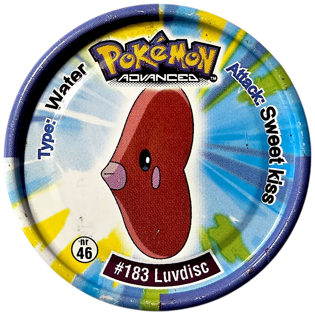 photo_5944964672110922628_y Metal Tazo Pokémon Advanced, #46 (#183 (#370) Luvdisc), Latvia, Lithuania, Estonia, 2006