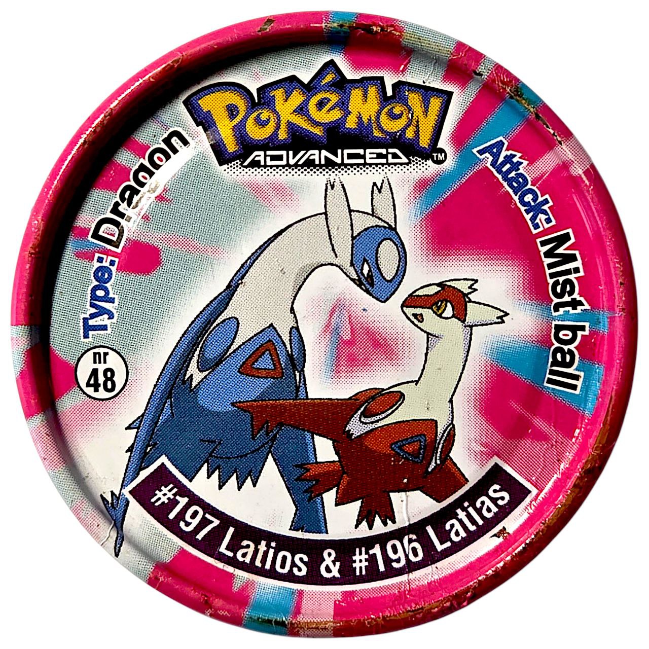 photo_5944964672110922630_y Metal Tazo Pokémon Advanced, #48 (#196 (#380) Latias, #197 (#381) Latios), Latvia, Lithuania, Estonia, 2006