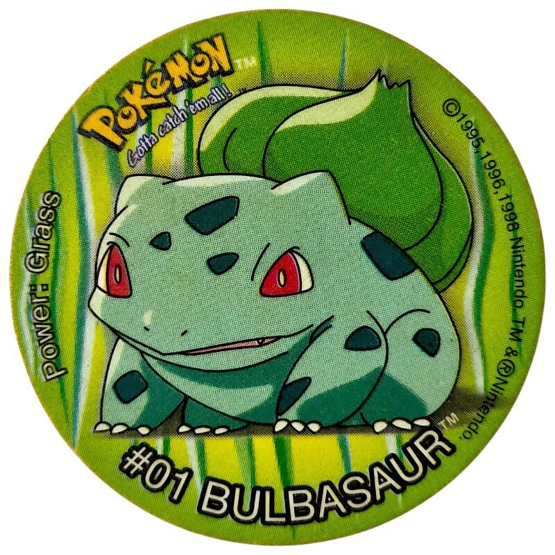 Tazo, #1 (#01 Bulbasaur), South Africa, 1998
