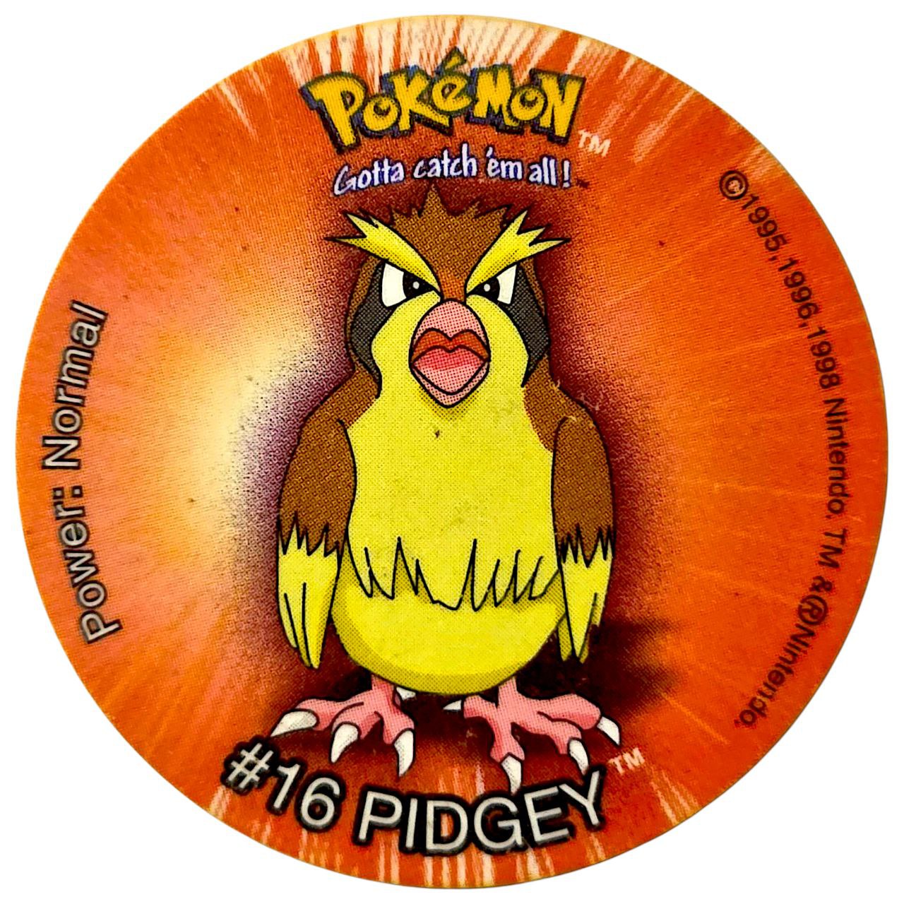 Tazo, #5 (#16 Pidgey), South Africa, 1998