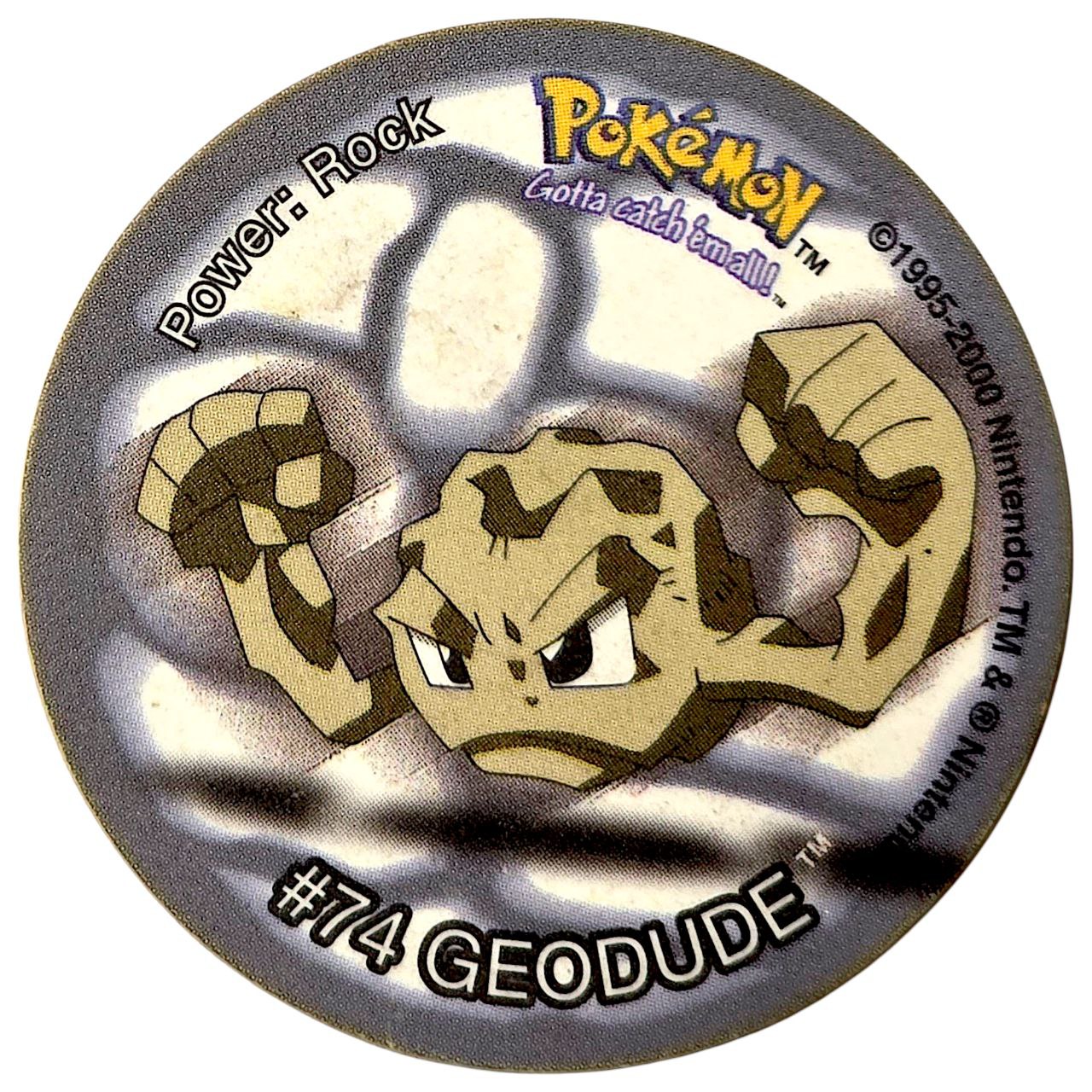 Tazo 2, #44 (#74 Geodude), South Africa, 2000