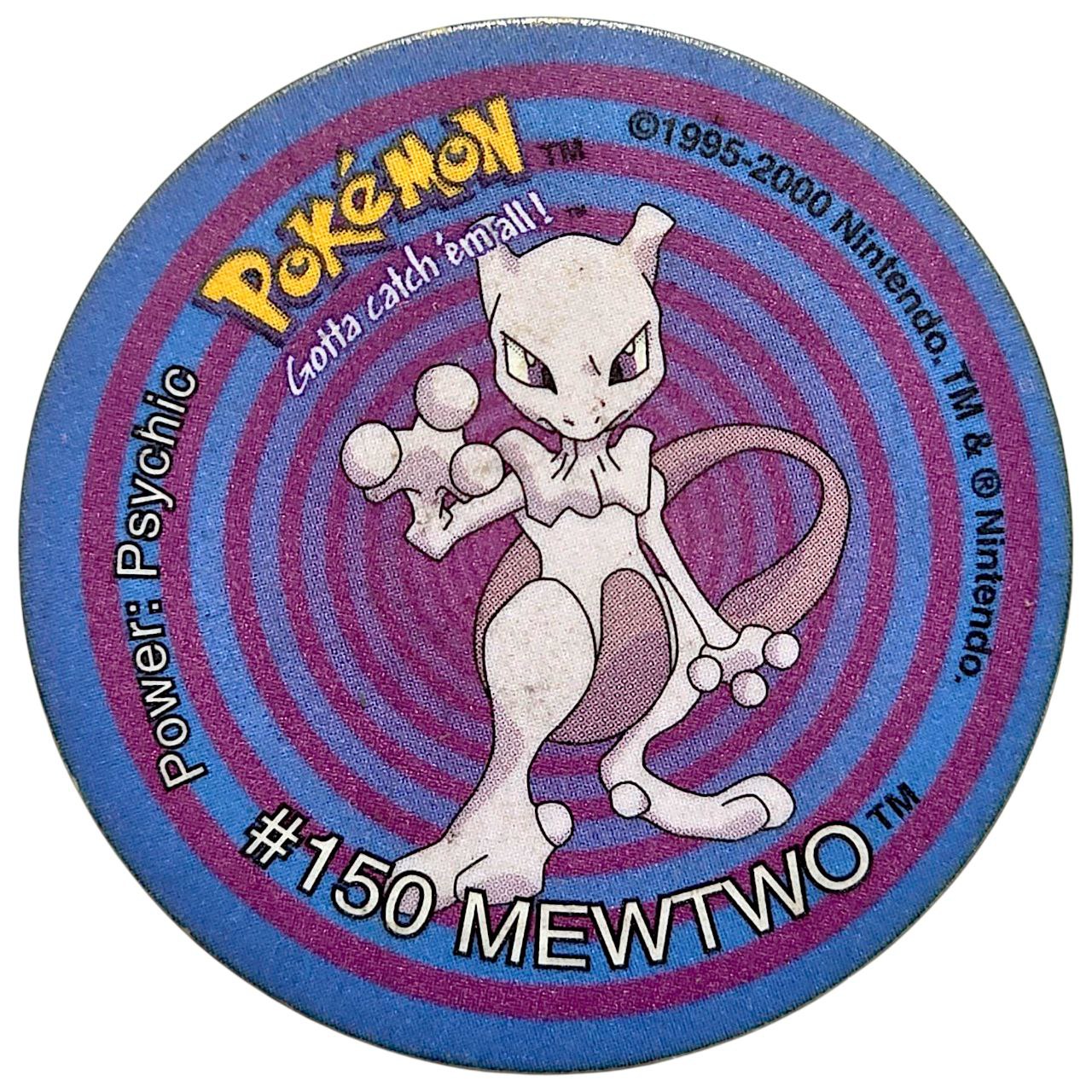 Tazo 2, #55 (#150 Mewtwo), South Africa, 2000