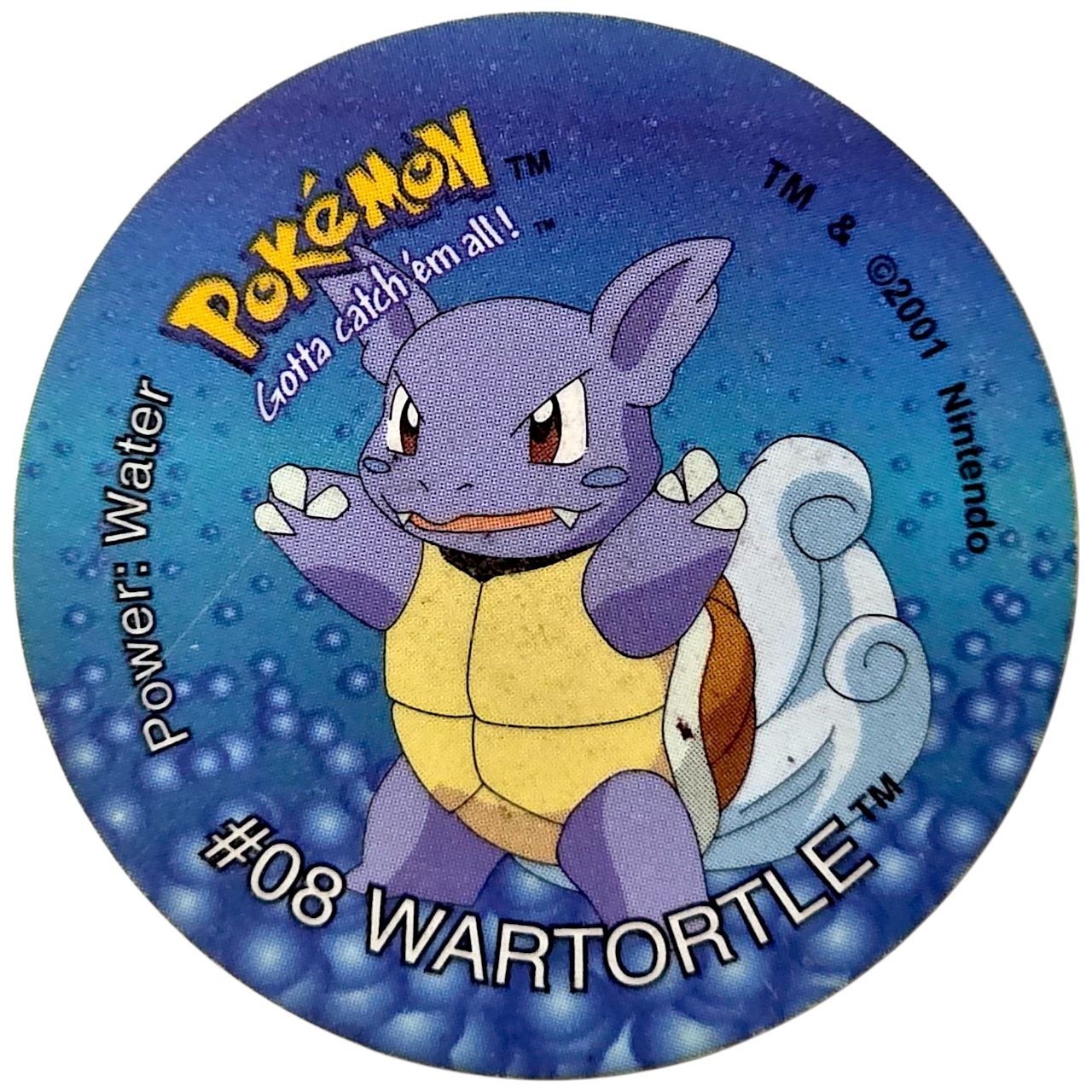 Tazo 3, #87 (#08 Wartortle), South Africa, 2001